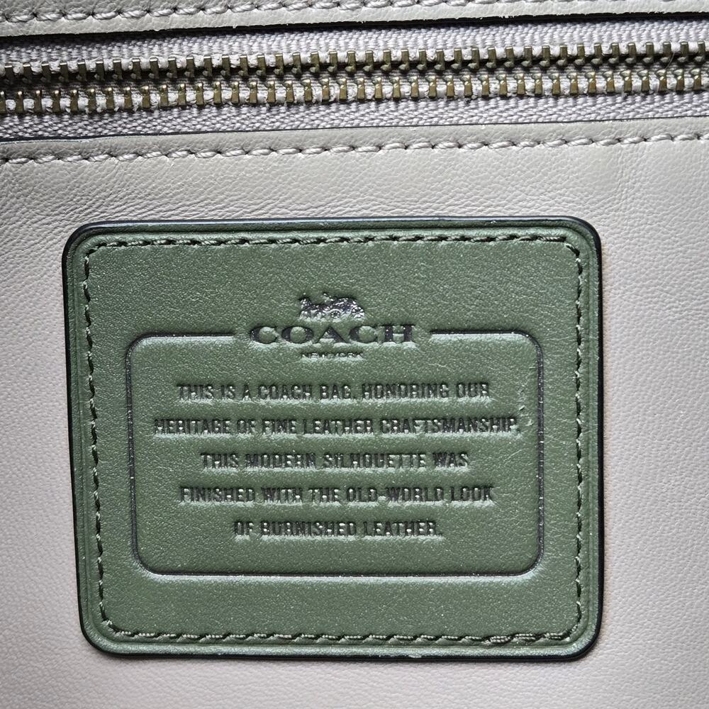 Coach Black and Gray Leather Shoulder Bag - Picture 7 of 16